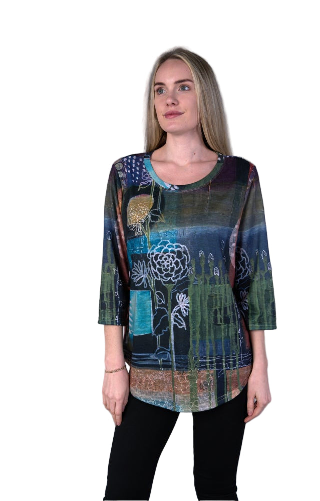 Slub Knit Top Basic Scoop