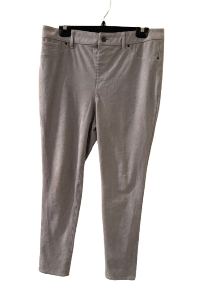 Chicos Faux Suede Jeans Gray SZ 1 | Preowned