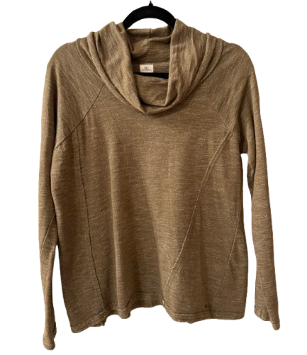 O'Neill Slub Cowl Neck Olive Top - SM | Preowned