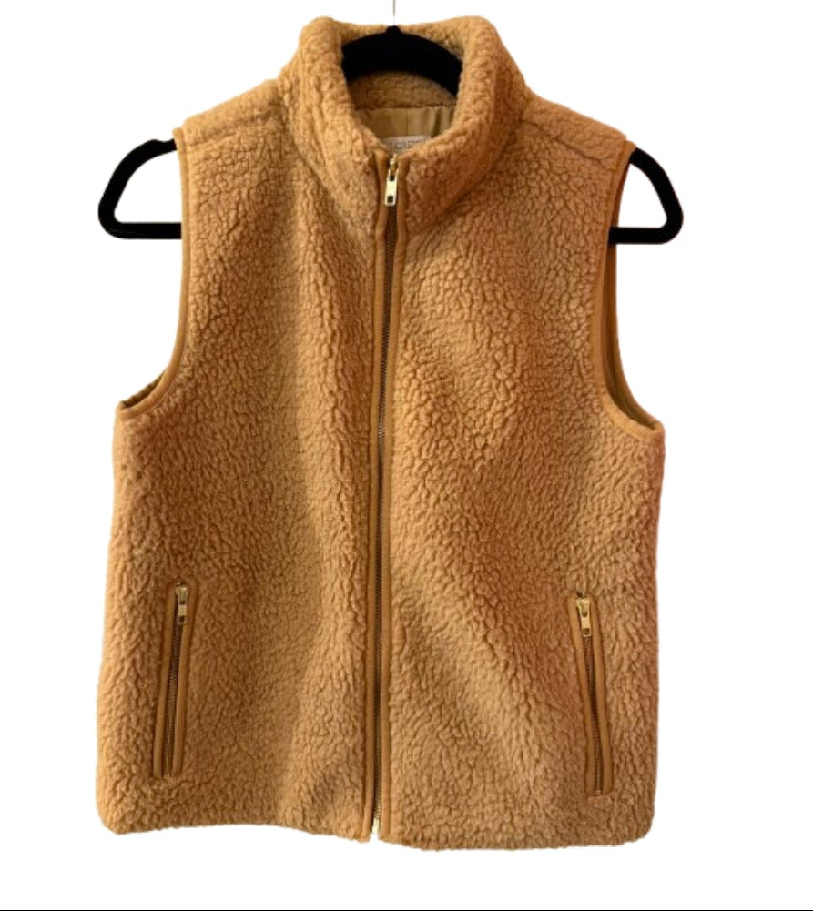 J. Crew Fleece Vest Buttercream SM | Preowned