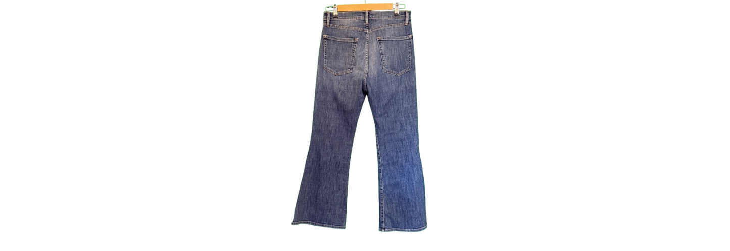 Mid Rise Cropped Flare Jeans in Medium Wash SZ 29 - Frame Denim