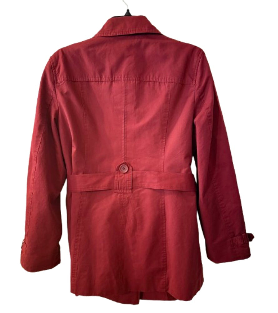 Loft Red Trench Coat -SZ 12 | Preowned