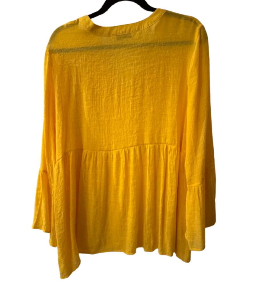 Counterparts Yellow Blouse with bell Sleeves | Preowned