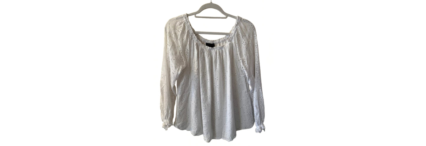 Sanctuary White Eyelet Blouse - MD | Preowned