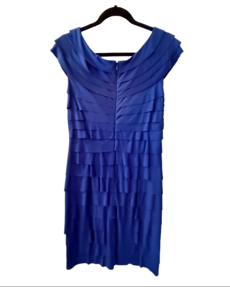 London Times Royal Blue Cocktail Dress - SZ 10 | Preowned