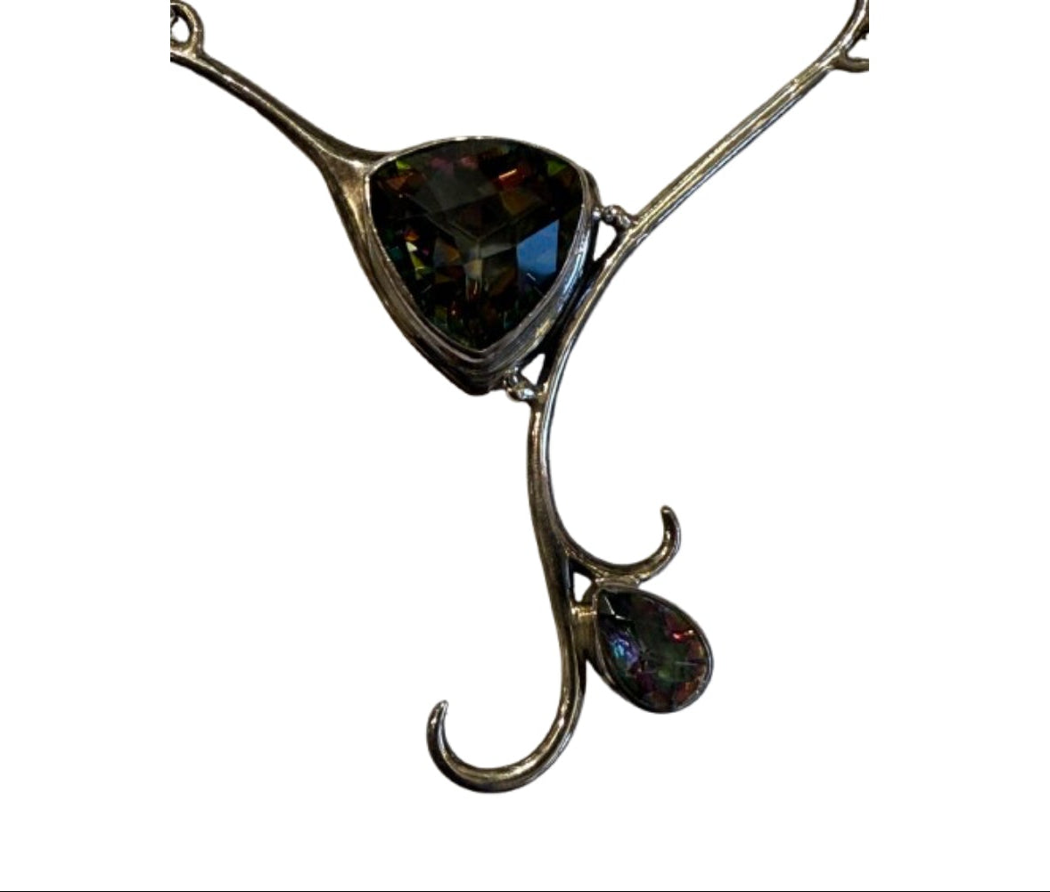 Mystic Topaz Sterling Silver Choker | Preowned