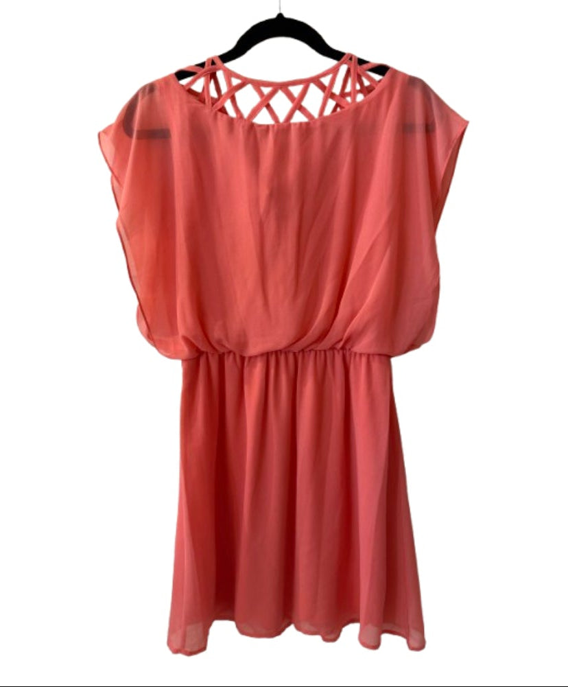 dina be Sleeveless Coral Dress Medium | Preowned NWT