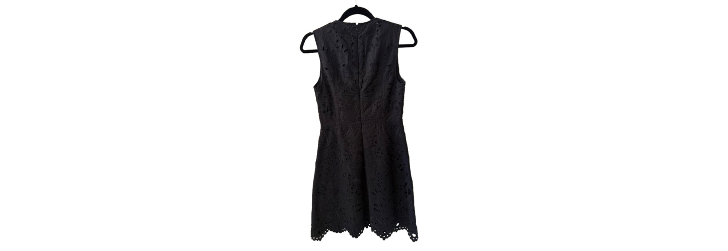 Theory Black Lace Cut Out Sleeveless Dress - SZ 2 | Preowned