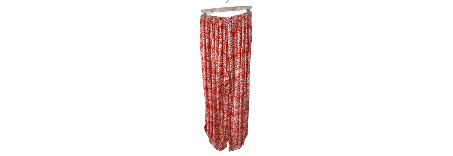 Lulu Batik Style Orange and White Pants - SM | New With Tags