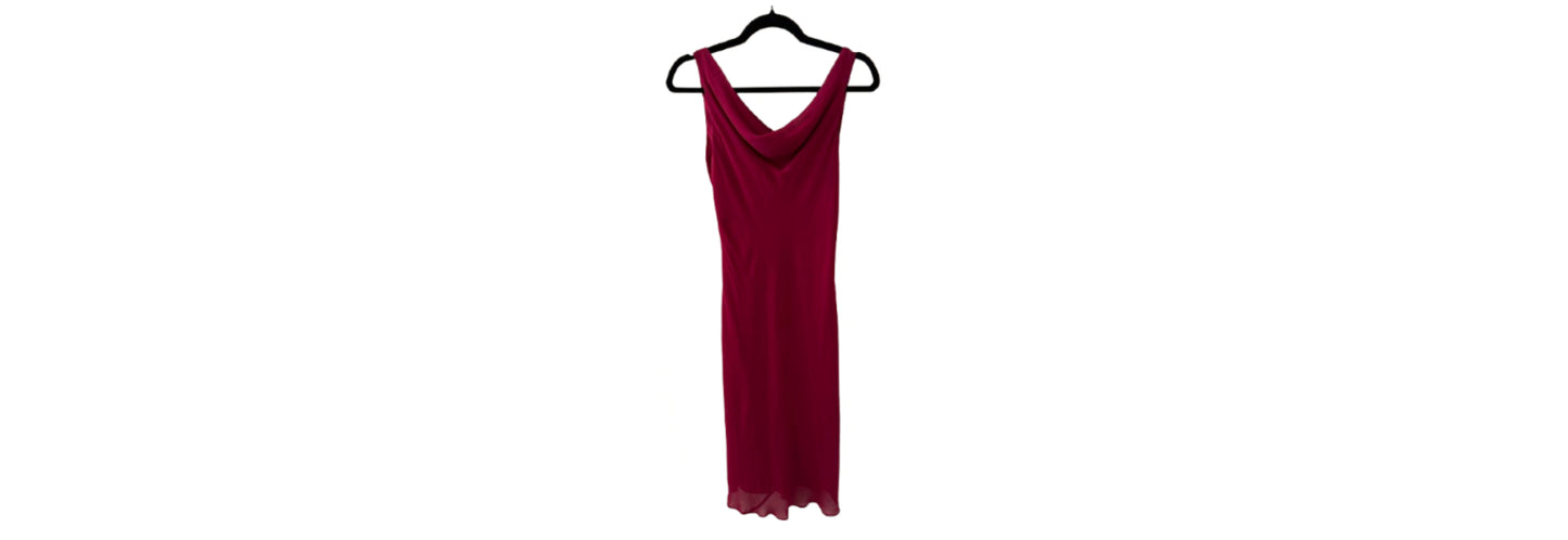 Laura Ashley Sleeveless Cranberry Dress - SZ 8 | Preowned