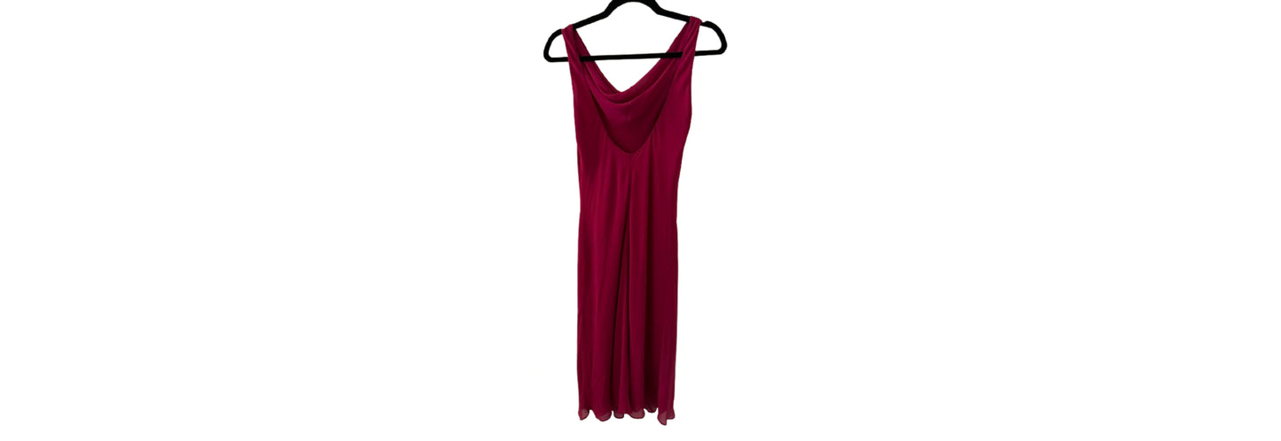 Laura Ashley Sleeveless Cranberry Dress - SZ 8 | Preowned