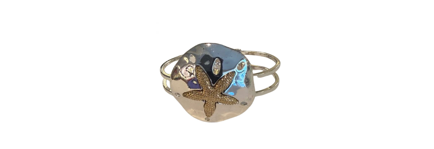 Starfish Cuff Bracelet Gold and Silver Tone | Preowned