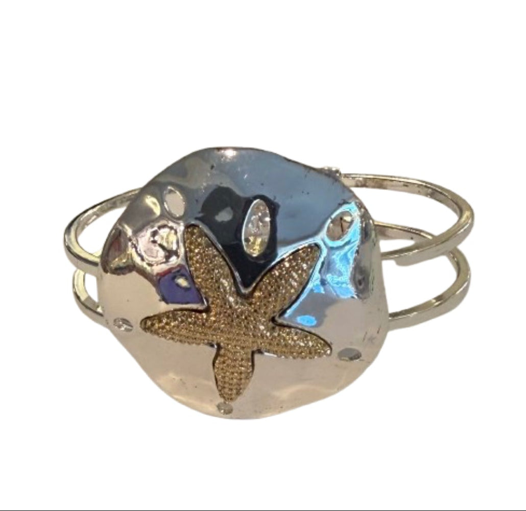 Starfish Cuff Bracelet Gold and Silver Tone | Preowned