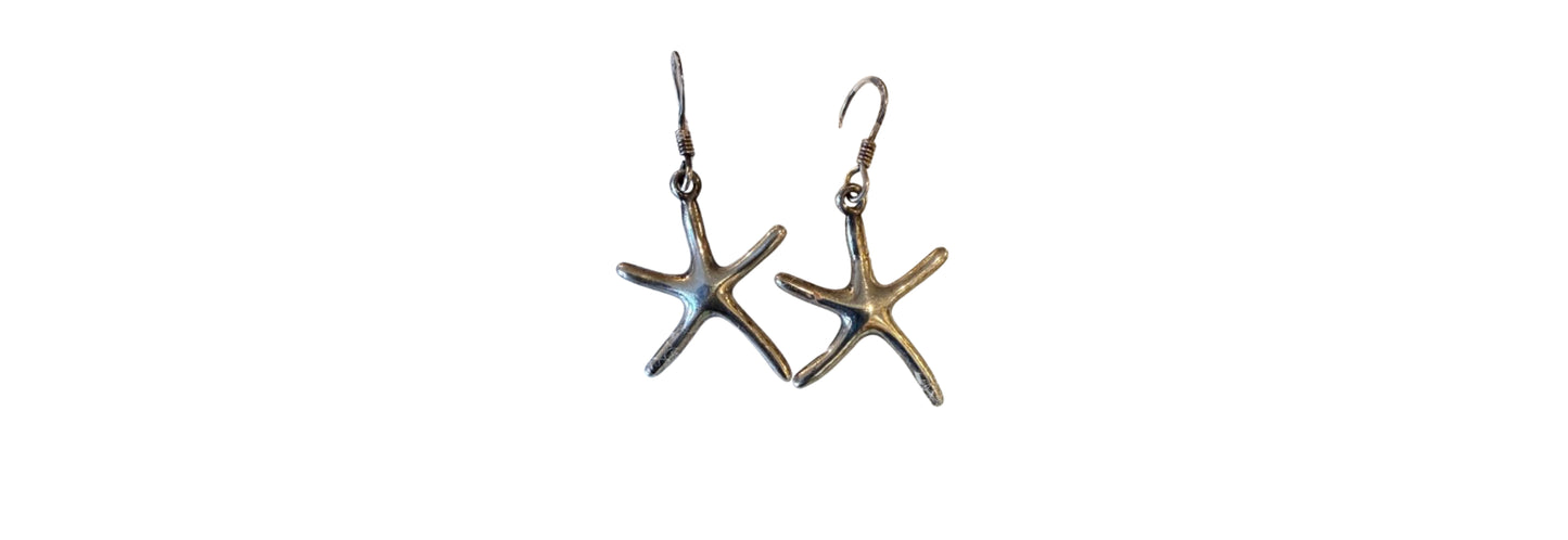 Sterling Silver Starfish Earrings | Preowned