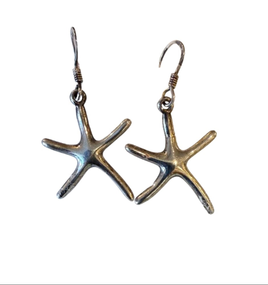 Sterling Silver Starfish Earrings | Preowned