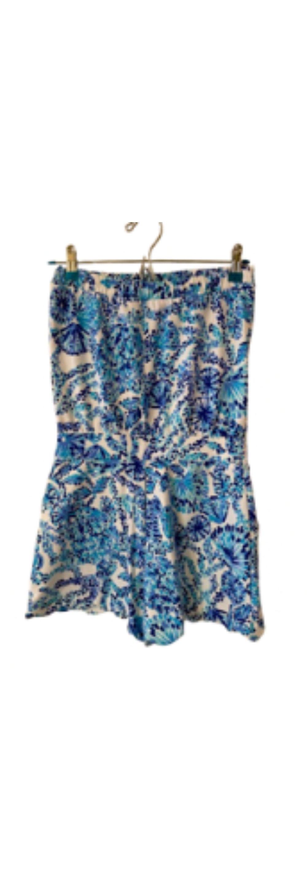 Lilly Pulitzer White and Blue Romper XS | Preowned