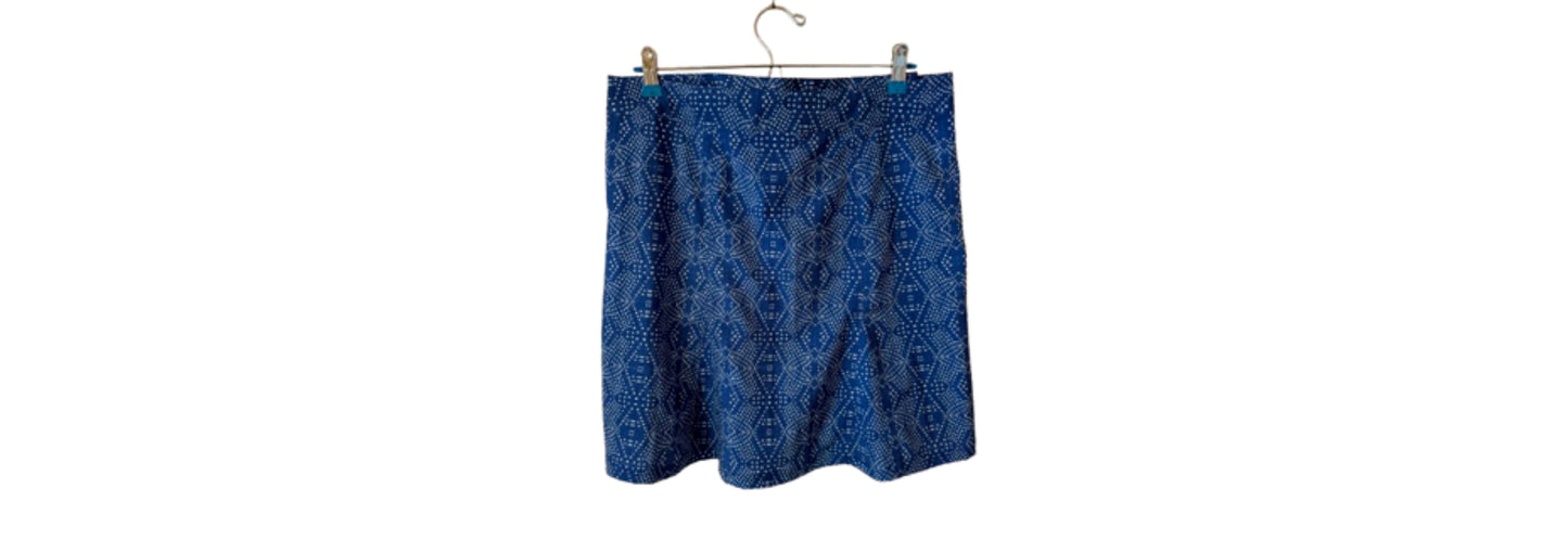 Rip Blue and White Skirt - MD | New with Tags
