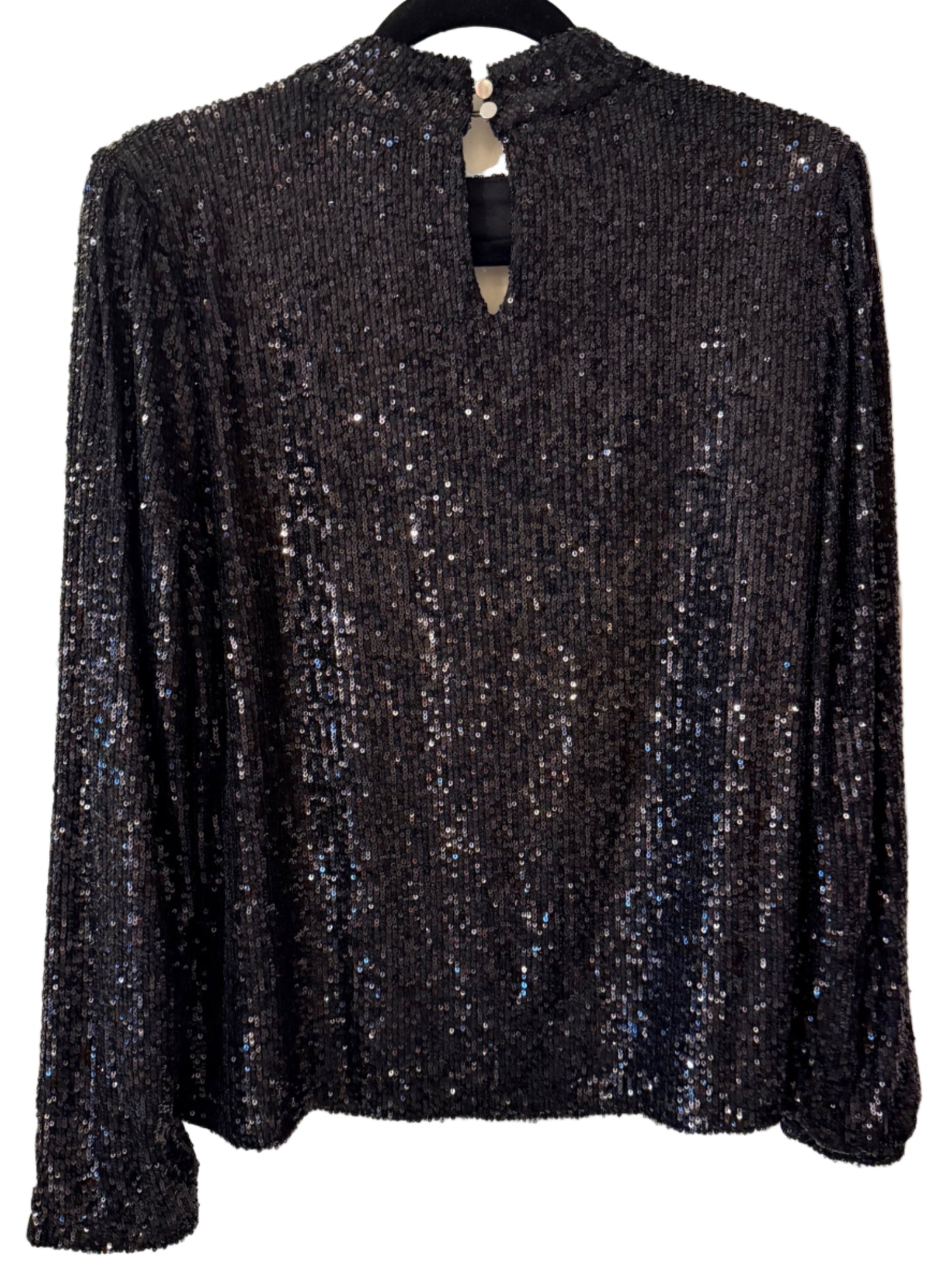 Cable and Gauge Black Sequins Blouse - XL | Preowned