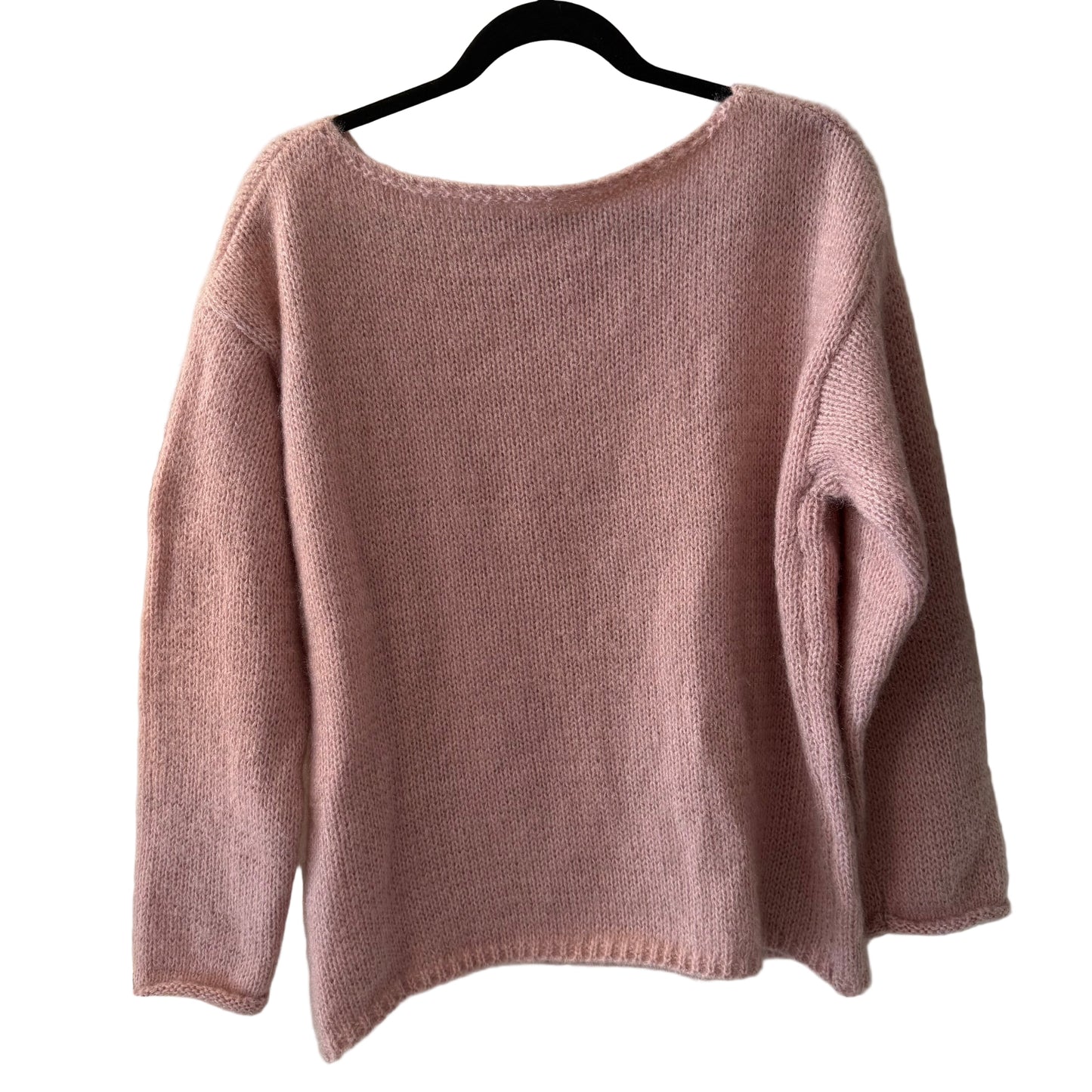 Handknit Blush Pink Sweater Size Large