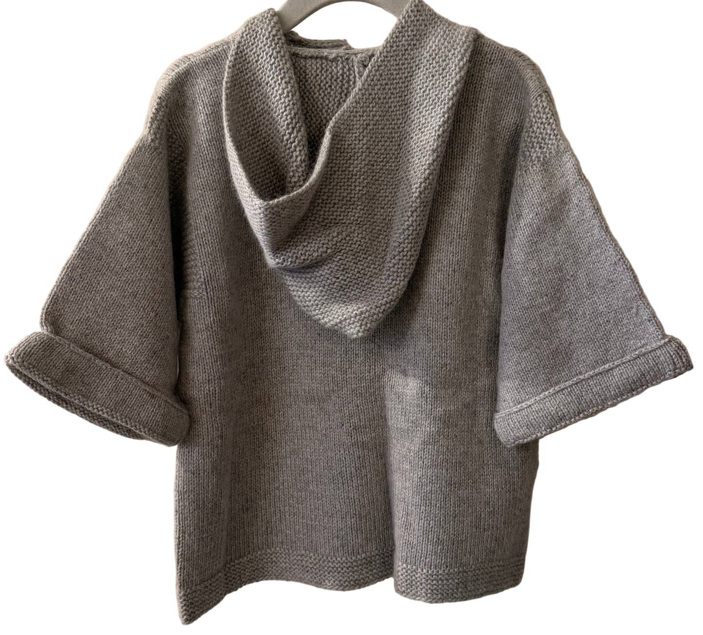 Hand Knit Gray Hooded Sweater - 24-36 Mo. |New
