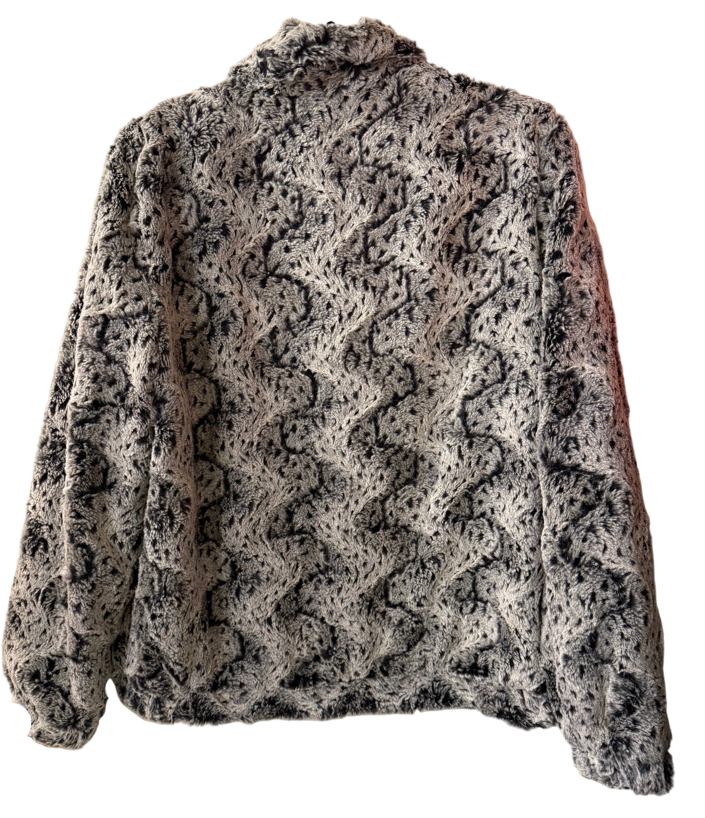 Alfred Dunner Gray Faux Fur Jacket - MD | Preowned