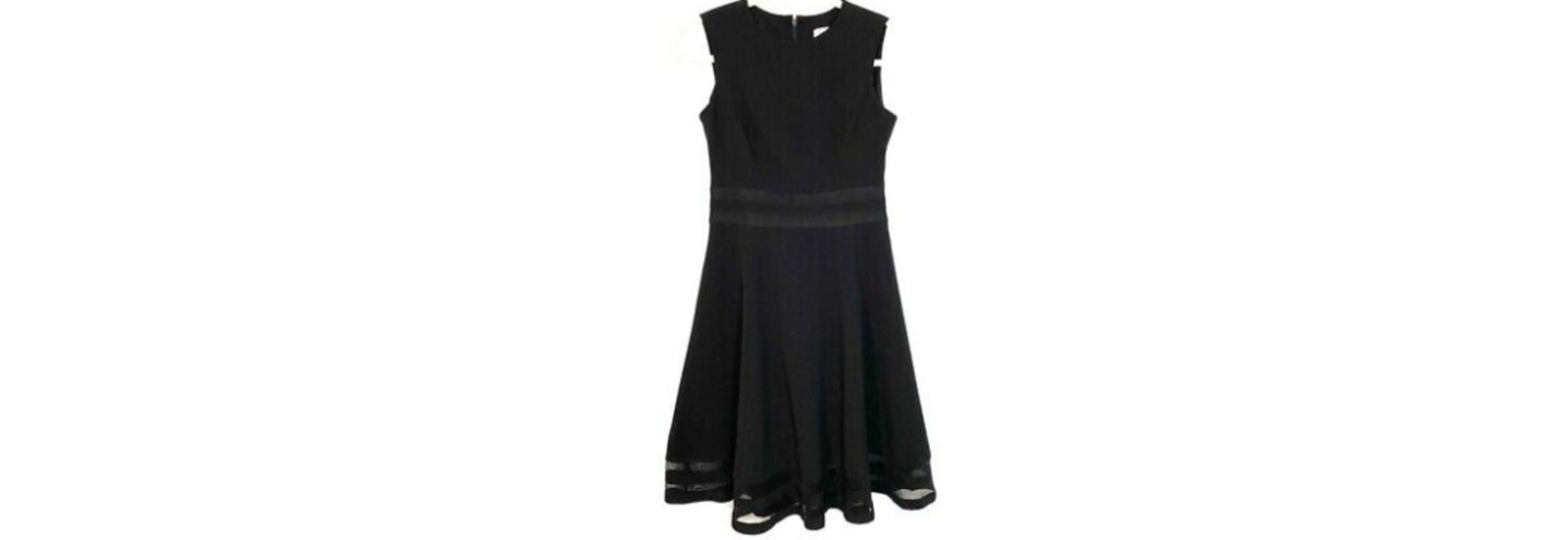 Calvin Klein Sleeveless Mesh Bottom Dress - Size 10