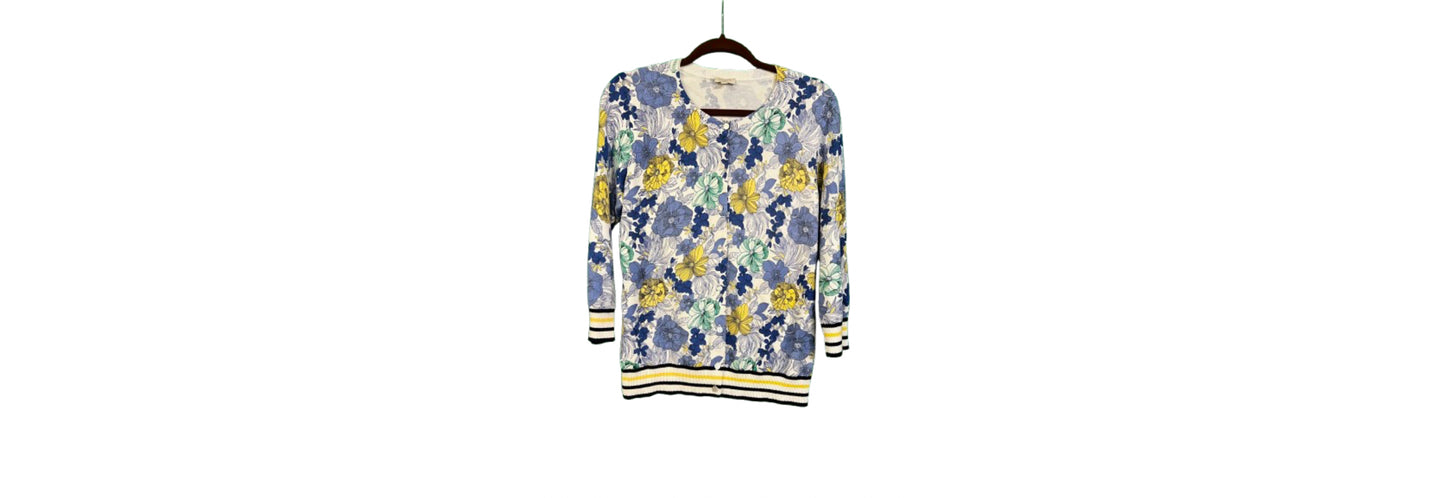 Talbots Floral Cardigan Sweater - Medium