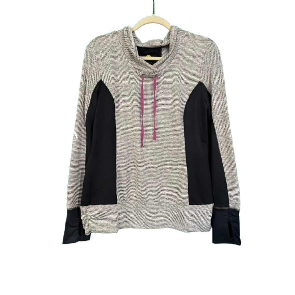 Kiwi Kate Activewear Top Gray Stripes - Large