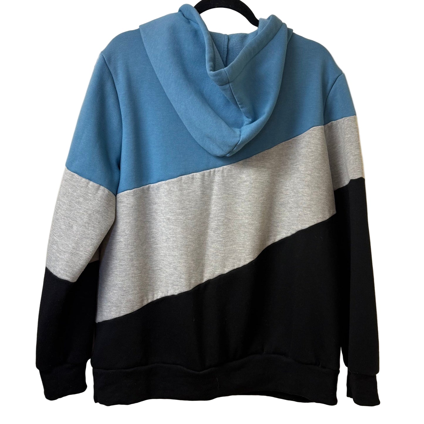 Desayor Hoodie Blue Gray and Black - X-Large | Preowned