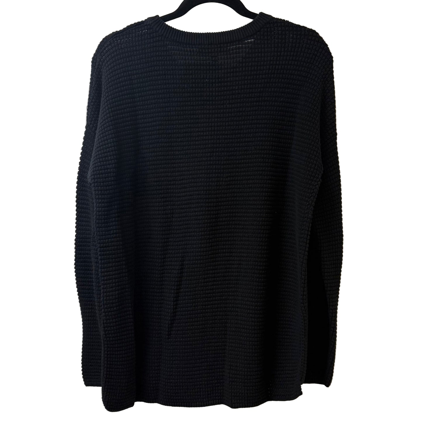 Michael Stars Black Waffle Knit Sweater - Large | Preowned