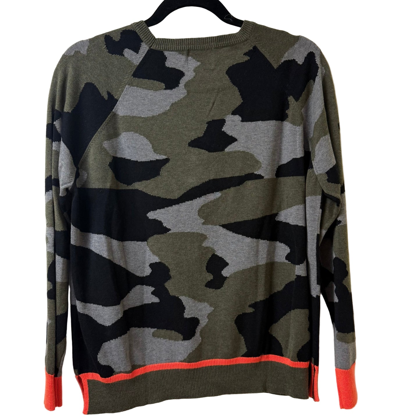 WISPR Black and Orange Camo Sweater - Large | Preowned