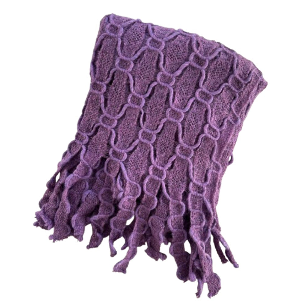 Nordstrom Purple Knit Scarf