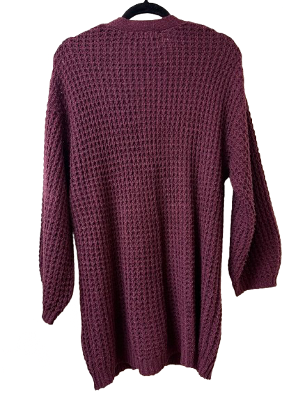 American Eagle Burgandy Cardigan Sweater - X-Small | Preowned
