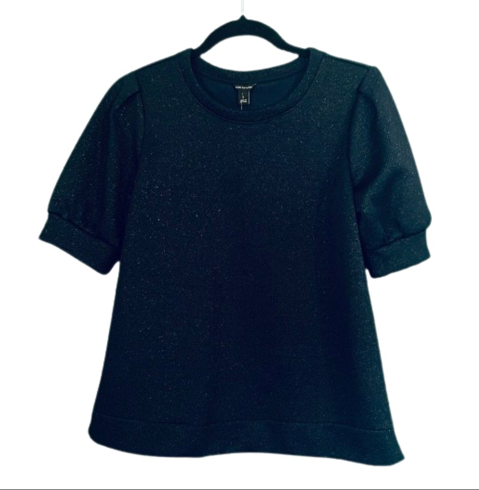 Ann Taylor Navy Top with Sparkles - Small