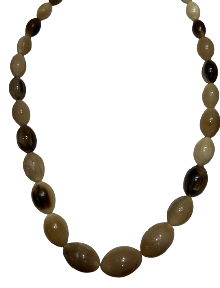 Graduated Buffalo Horn Bead Necklace | Preowned