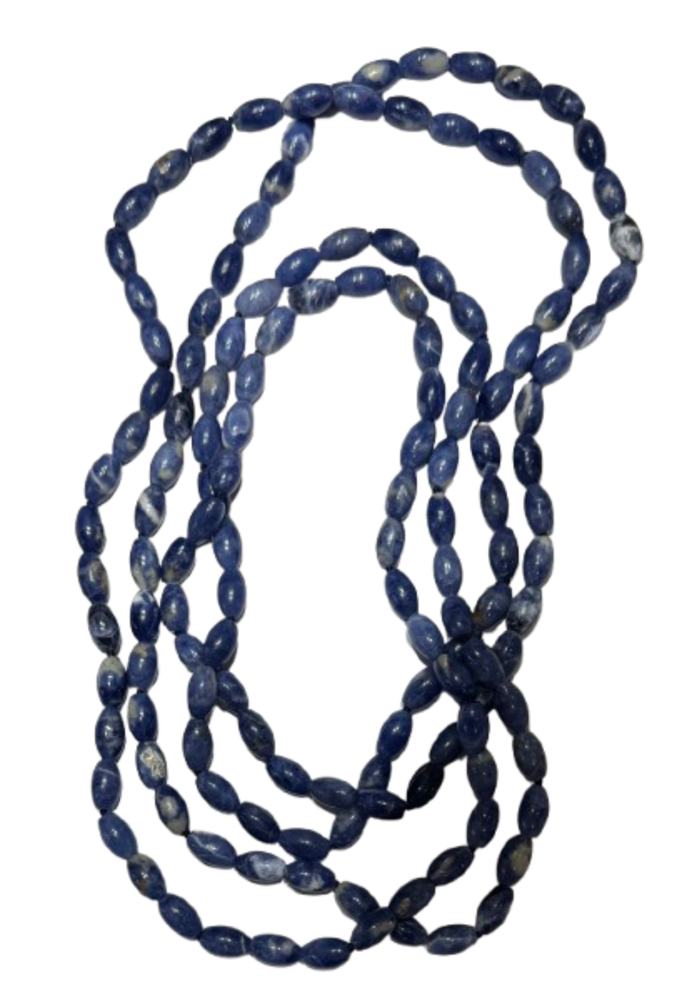 Long Blue Natural Stone Necklace | Preowned