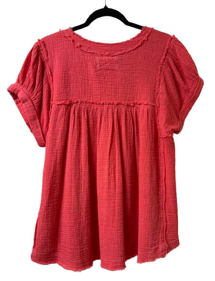 We The Free Coral Top Short Sleeves XS | Preowned