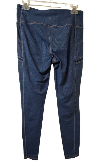 Athleta Blue Fabletics Leggings with Zip Pockets Medium | Preowned