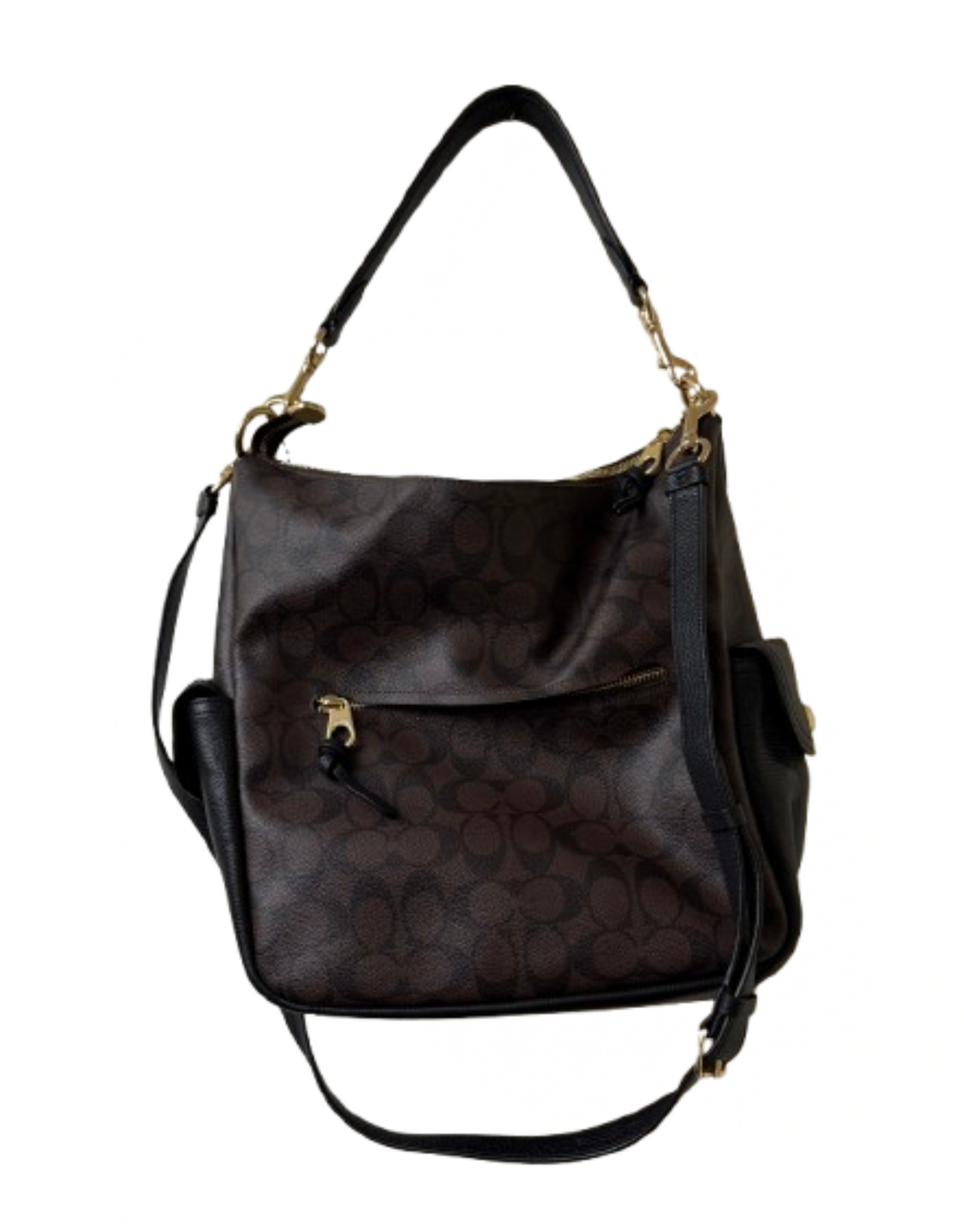 Coach Brown Pennie Coated Canvas Shoulder Bag | Preowned