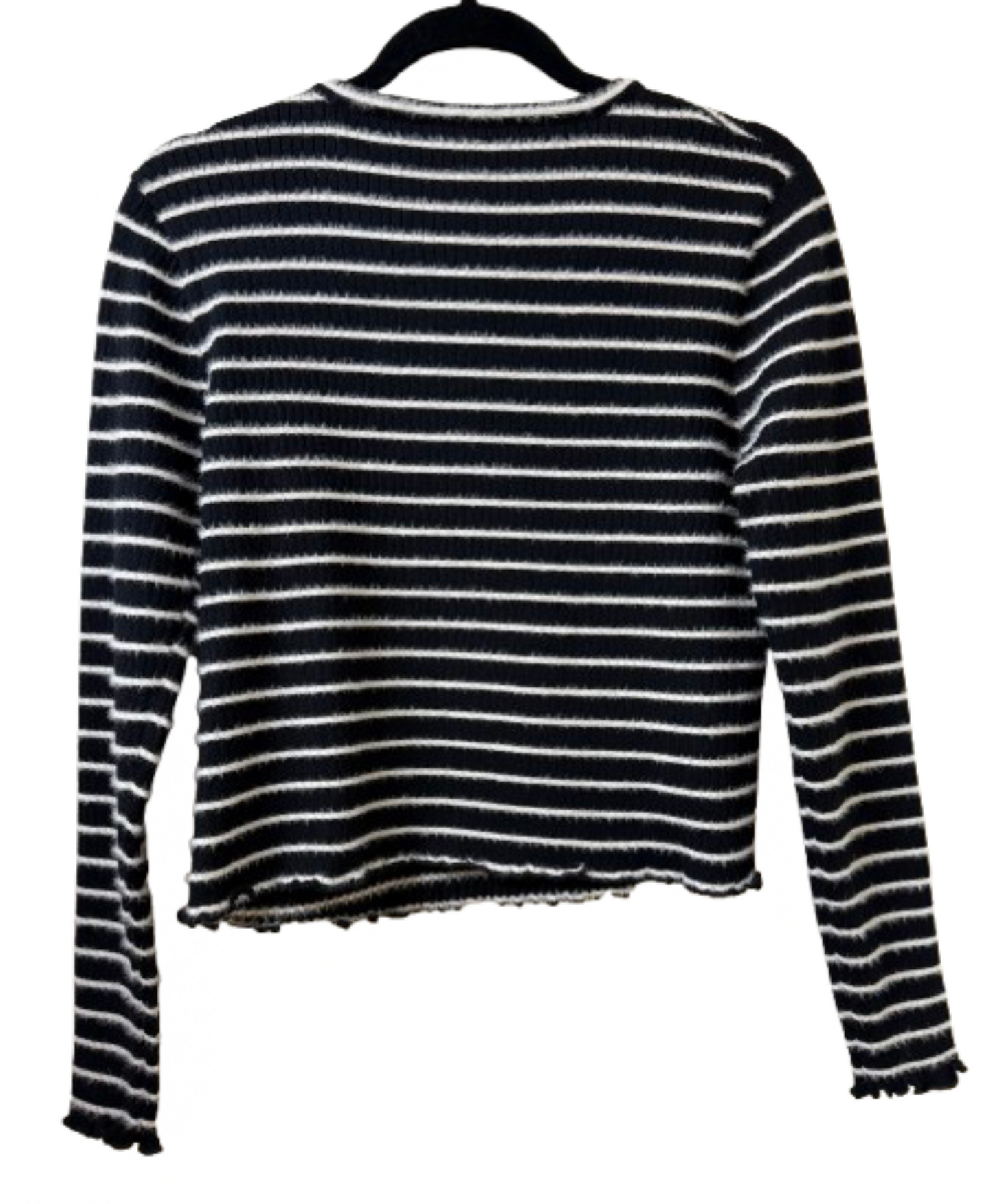 Savida Black and White Horizontal Stripe Sweater - Medium | Preowned