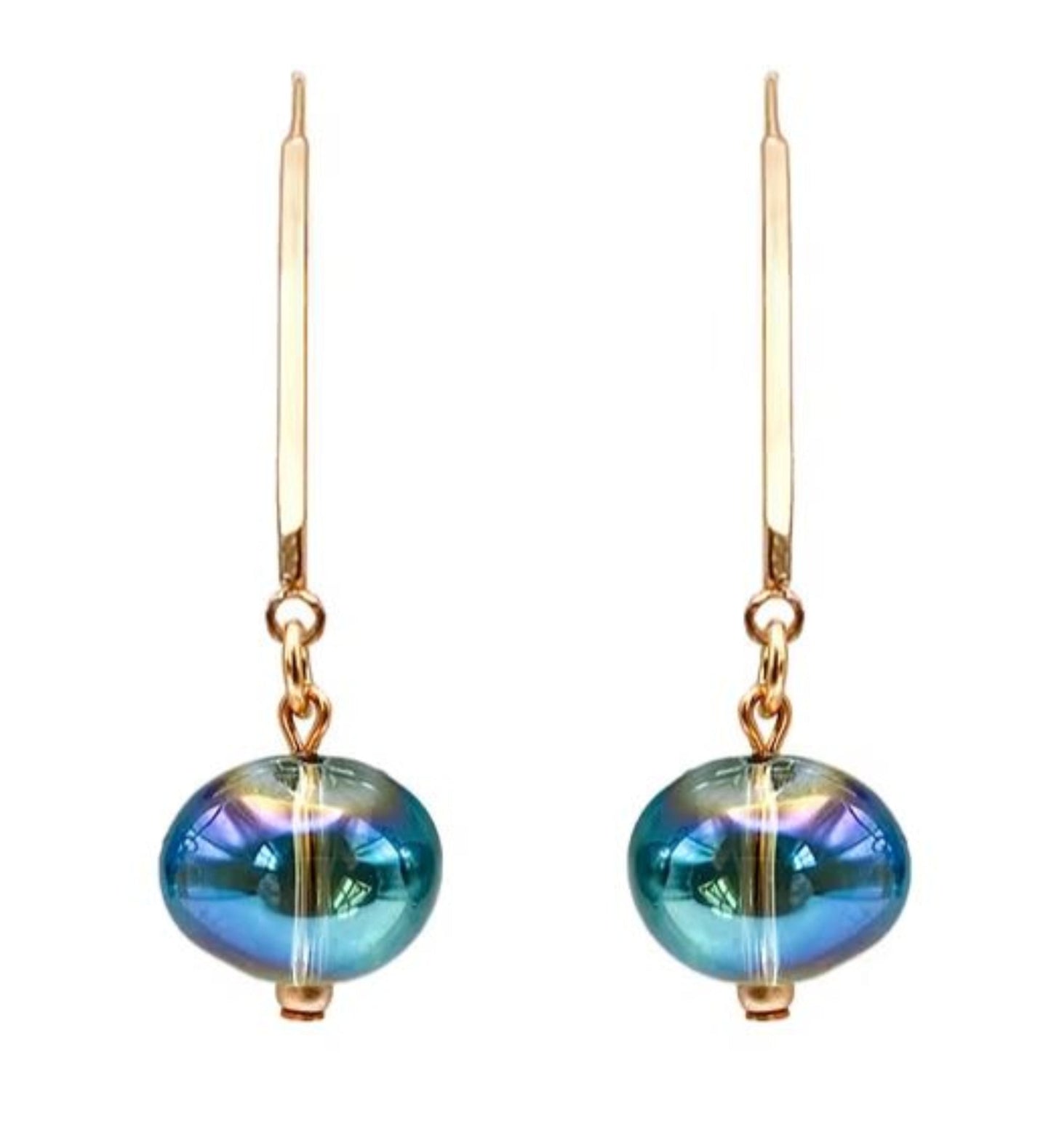 Earrings: Jelly Drops - Aurora Borealis Bead Asst | Fishhook
