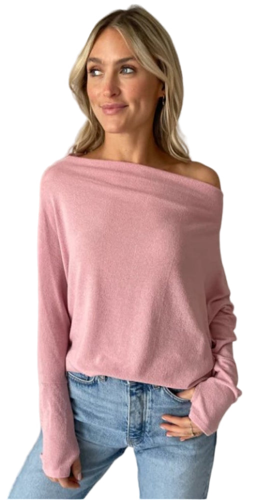 The Anywhere Top in Pink Powder