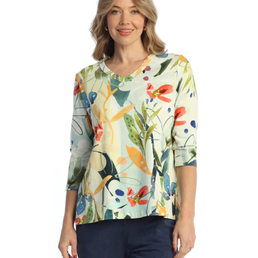 Lemonade Cotton V-Neck Top