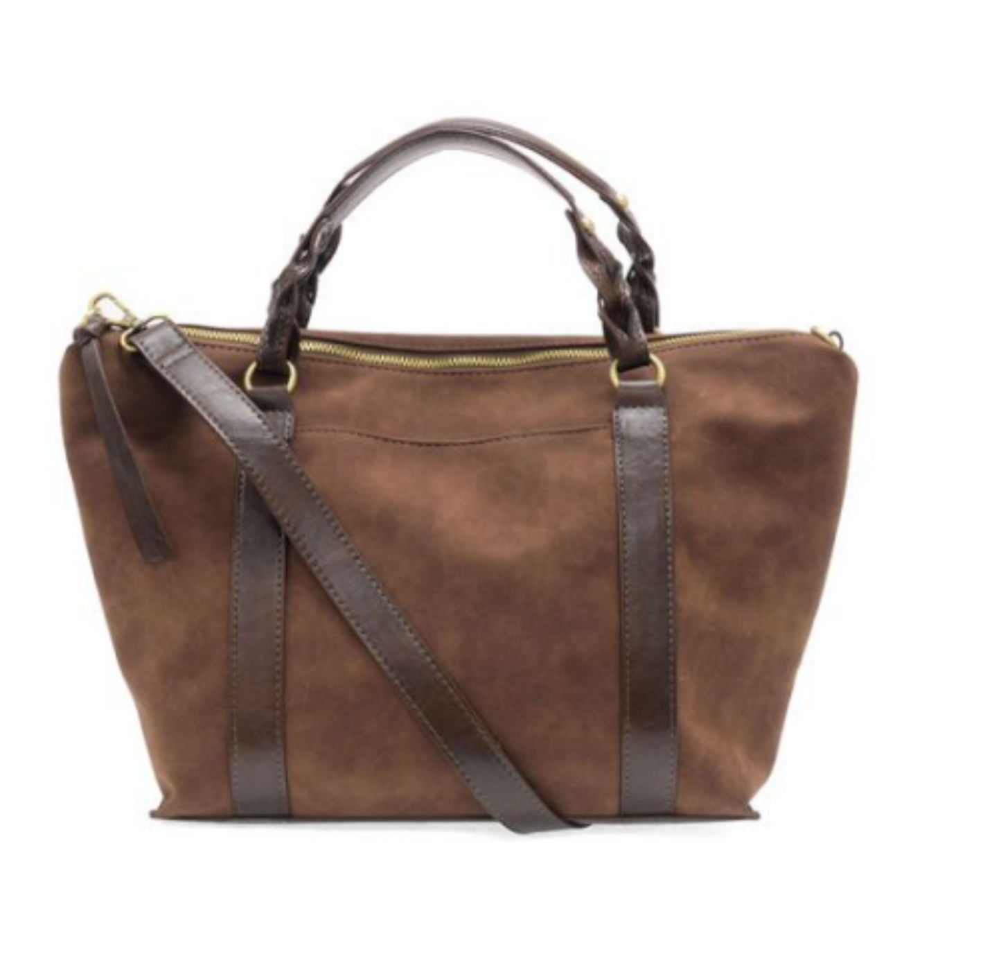 Pecan Marble Faux Suede Tote