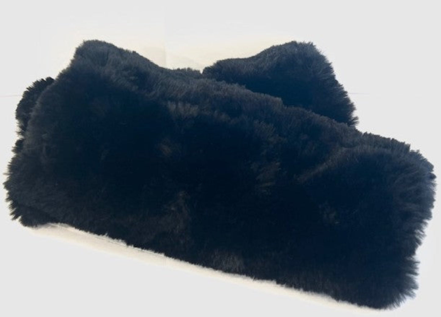 Royal Opulence Faux Fur Fingerless/Texting Gloves Reversible Onyx & Cuddly Fur Black