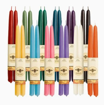 Taper Candles – 100% Pure Beeswax – Hand-Dipped Assortment