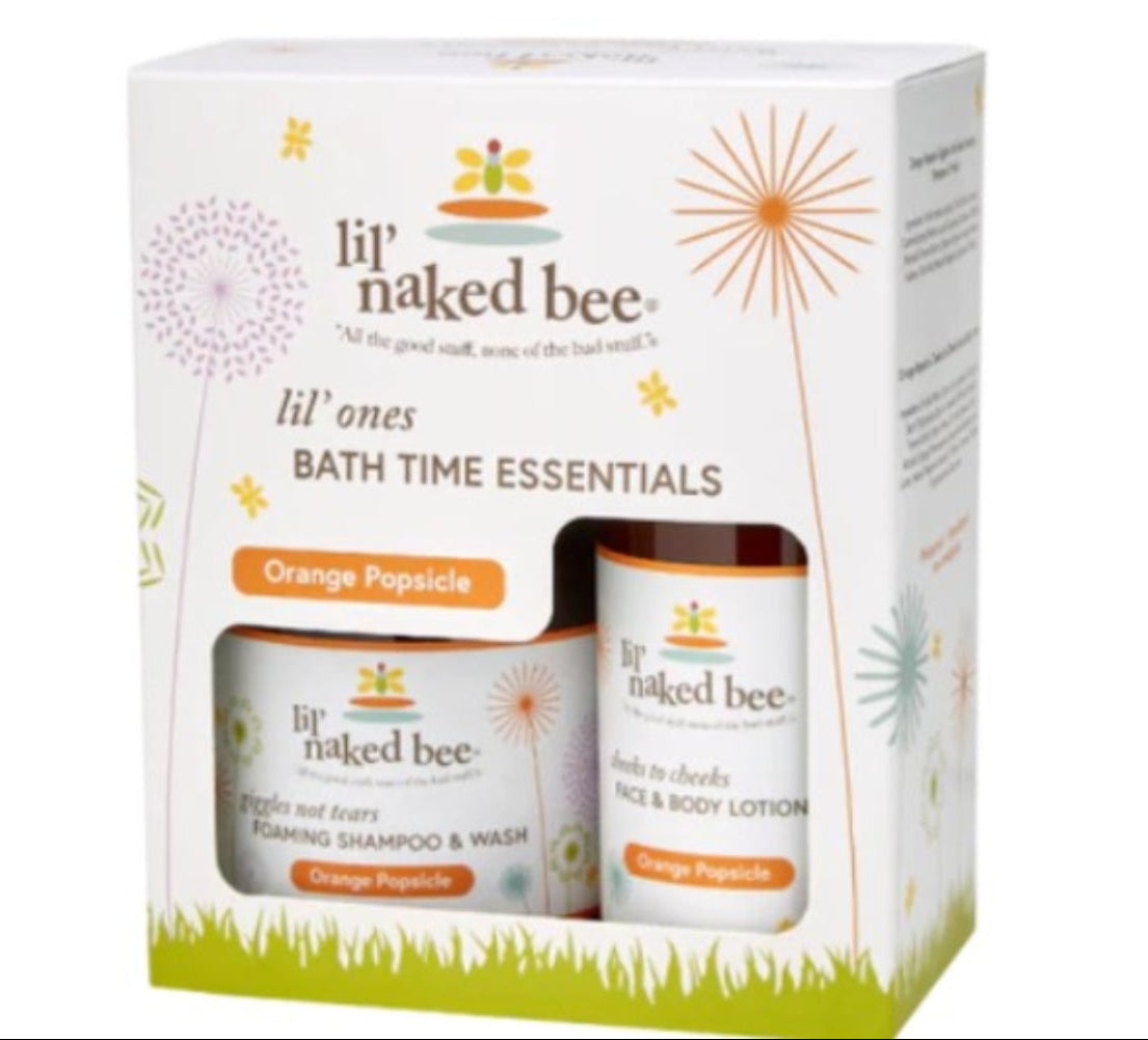 Naked Bee Lil ' Ones Bath Time Essentials Set - Orange Popsicle