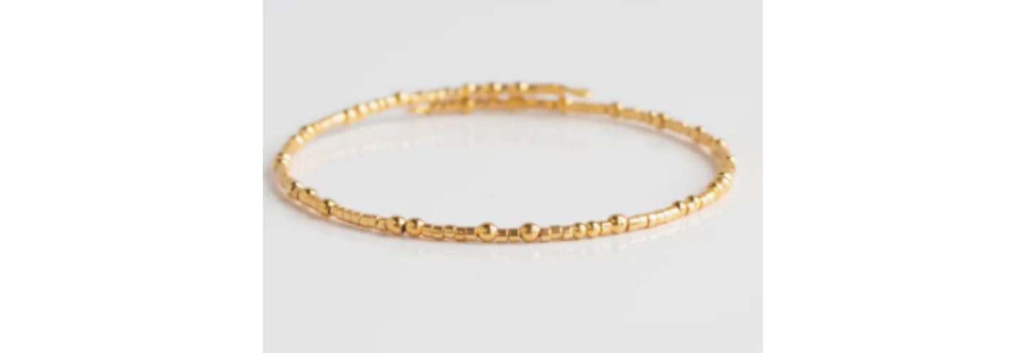 Confetti Bangle Bracelet Gold