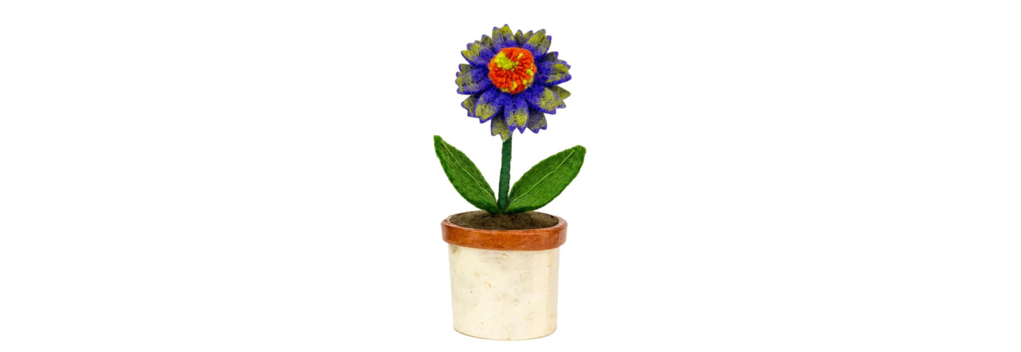 Felted Wool Potted Flower