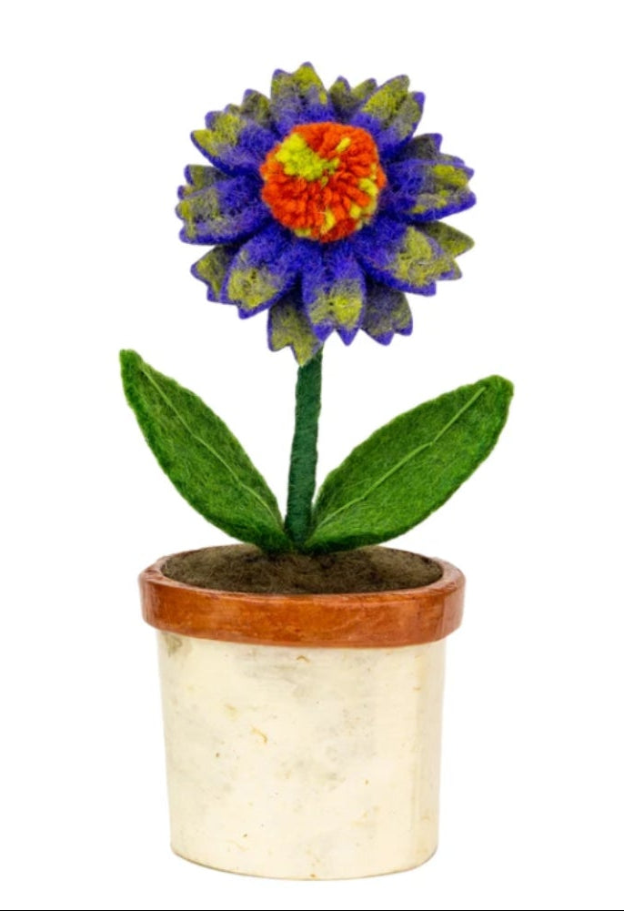 Felted Wool Potted Flower